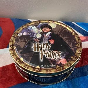 Vintage Harry potted cookie tin (empty)